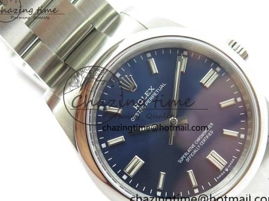 Blue 36mm Perpetual Dial Edition BP Best Bracelet 126000 Dark Oyster on SS 0412